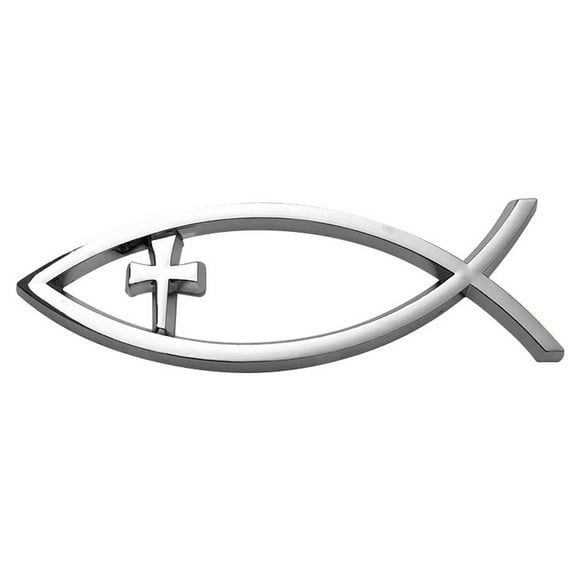 Christian Ichthys Fish Stickers Weather Resistant Adhesive Decals Savior Fish Car Stickers for Vehicle & Laptops