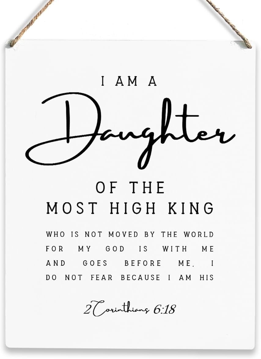 Christian Inspirational Daughter Gifts Wall Decor Motivational Rustic ...