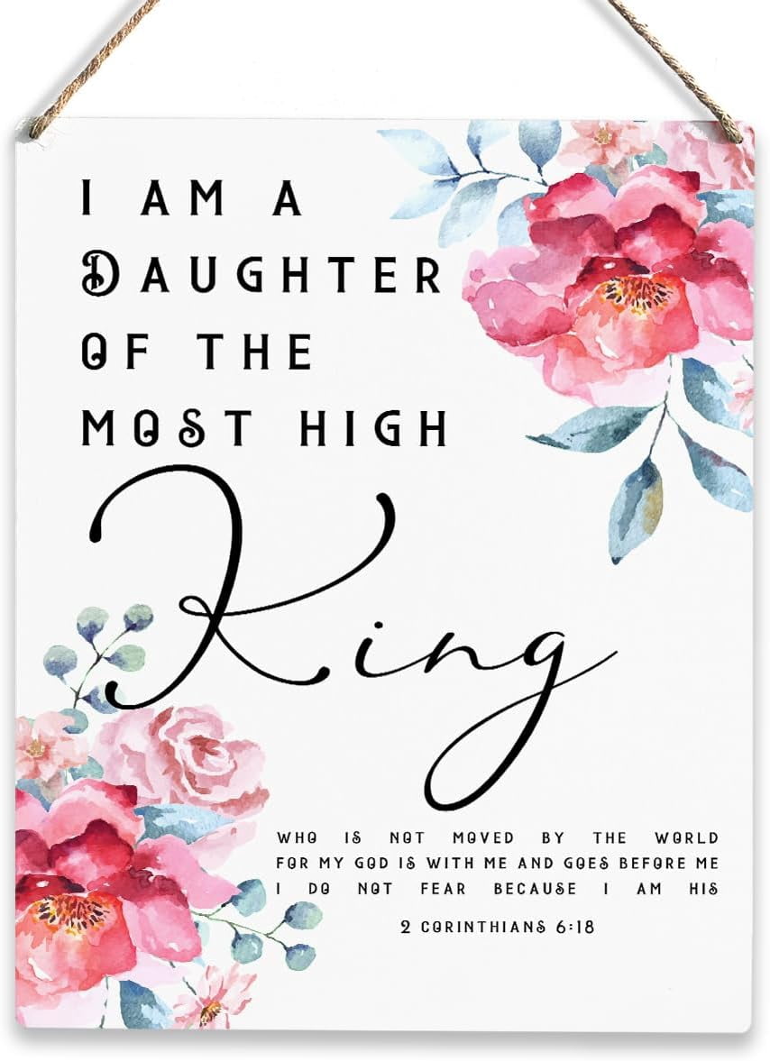 Christian Inspirational Daughter Gifts Wall Decor Motivational Rustic ...