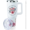 thumbnail image 1 of Christian Inspirational Jesus 40oz Tumbler With Handle and Straw - Gift for Women, Mom, Friend, Sister, Coworker - Thank You and Birthday Present, 1 of 6