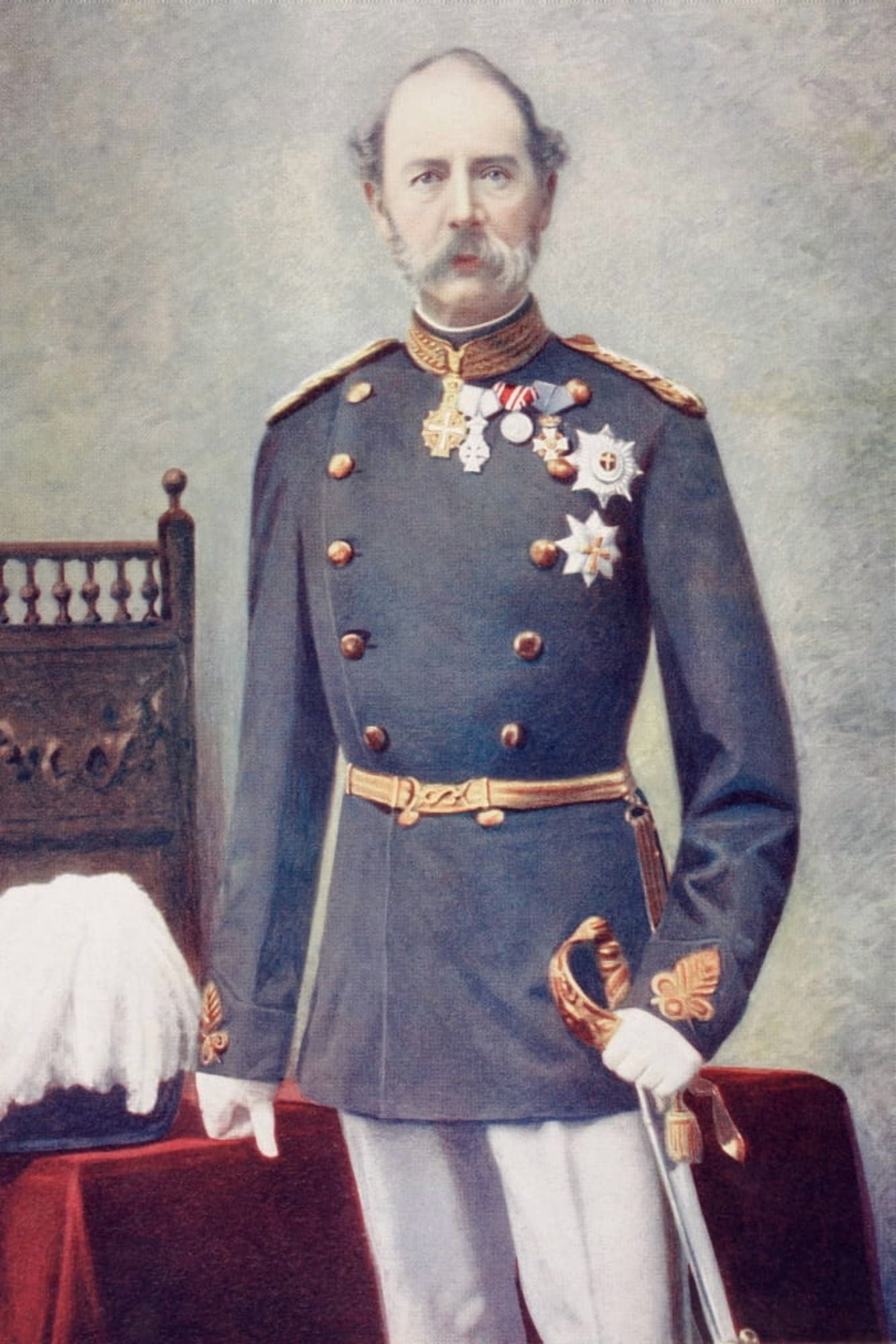 Christian Ix 1818 To 1906 King Of Denmark Canvas Art - Ken Welsh Design Pics (24 x 36)