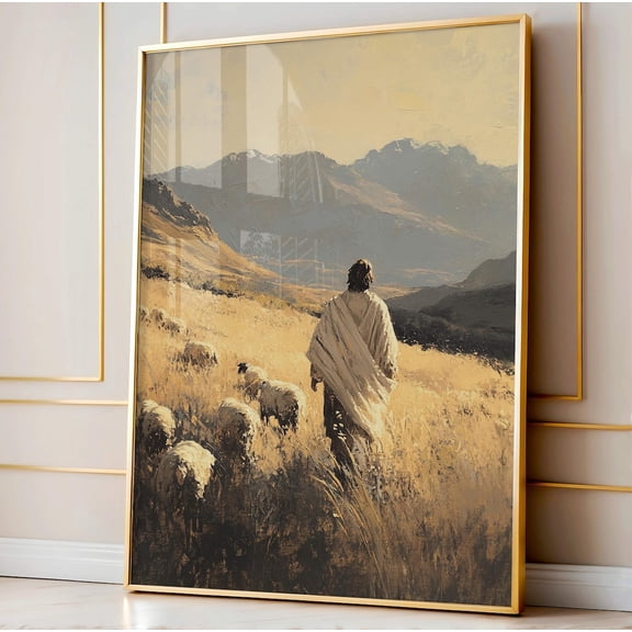 Christian Jesus Art Lover Religion First Communion Confirmation Version Two, Unframed Poster