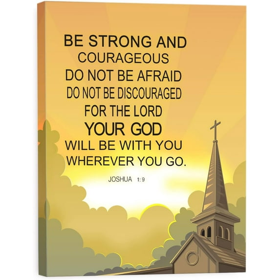 Christian Jesus Canvas Wall Art,Bible Verses Wall Decor, Wall Inspirational Quotes Framed Artwork for Church Living Room Bedroom,11"*15"(29x38cm)