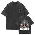 thumbnail image 1 of Christian Jesus Forgive Them Father Pattern T-Shirt Summer Vintage Washed Short-Sleeved T-Shirt Jesus Faith Clothes, 1 of 3