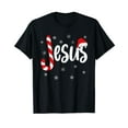 thumbnail image 1 of Christian Jesus Is The Reason Candy Cane Christmas Holiday T-Shirt, 1 of 5