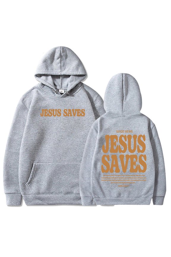 Christian Jesus Saves Unisex Hoodie - Inspiring Bible Verse Sweater, Faith Aesthetic Streetwear, Perfect Gift