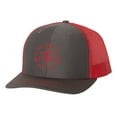 thumbnail image 1 of Christian Jesus The Way The Truth and The Life Mens Embroidered Mesh Back Trucker Hat, Charcoal/Red, 1 of 4