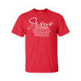 thumbnail image 1 of Christian Jesus the Original Essential Worker Short Sleeve T-shirt-Red-xxl, 1 of 4
