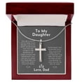 thumbnail image 1 of Christian Jewelry Cross Necklace, Father To Daughter You Are Always In My Prayers - Artisan Cross Necklace - Gift Box & Message Card, 1 of 5