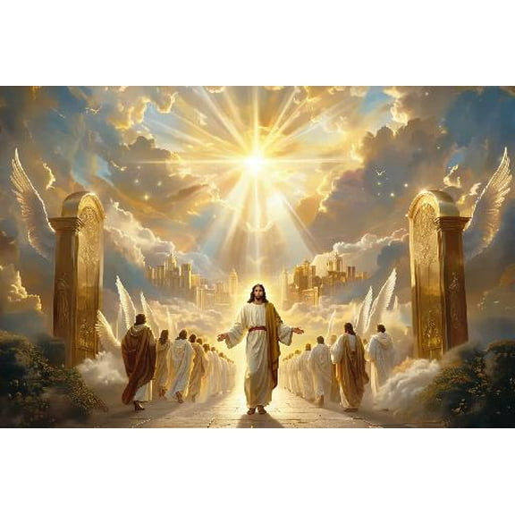 Christian Jigsaw Puzzles 300 Pieces for Adults, Jesus is The Key to Heaven Puzzle Challenging Puzzle Games Educational Toys Religious Spiritual Bible Puzzle as Family Decor Gifts