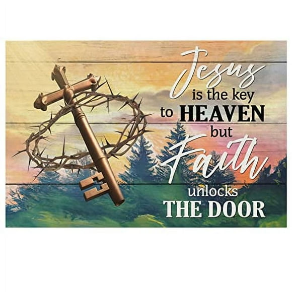 Christian Jigsaw Puzzles 500 Pieces for Adults, Jesus is The Key to Heaven Puzzle Challenging Puzzle Games Educational Toys Religious Spiritual Bible Puzzle as Family Decor Gifts 20.5 x 15 In
