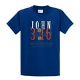 thumbnail image 1 of Christian John 3:16 with Nails For God So Loved the World Jesus Men's Short Sleeve T-shirt-Royal-Large, 1 of 4