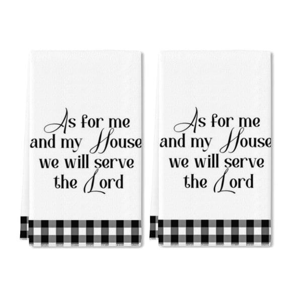 Christian Kitchen Dish Towel Christian Kitchen Gifts for Women Inspirational Towels with Bible Verse As For Me And My House We Will Serve The Lord Housewarming Gifts 16x24 Inch