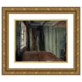 thumbnail image 1 of Christian Krohg 17x15 Gold Ornate Wood Frame and Double Matted Museum Art Print Titled - The Green Room (1920), 1 of 4