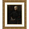 thumbnail image 1 of Christian Krohg 19x24 Gold Ornate Framed and Double Matted Museum Art Print Titled - Portrait of Mrs. Betsy Gude (1910), 1 of 4