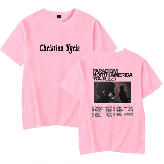 Christian Kuria Paradigm Tour Merch T-Shirts Women Men Cosplay Streetwear Tops Short Sleeve Tee
