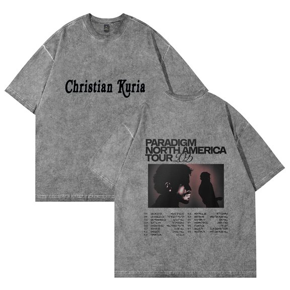 Christian Kuria Paradigm Tour Tee Merch Men Women Tshirt Trendy Streetwear