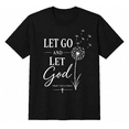thumbnail image 1 of Christian Let Go and Let God T-Shirt | Inspirational Faith Dandelion Graphic Tee for Women, 1 of 6