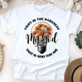 thumbnail image 1 of Christian Light in the Darkness My God Faith Graphic T-Shirt, White, Size S, 1 of 6