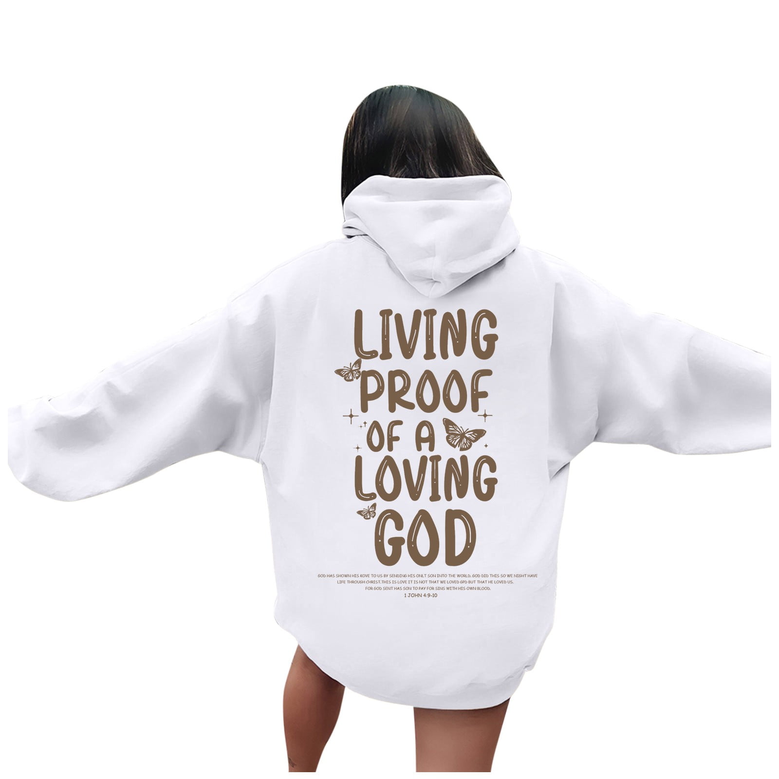 Christian Living Proof of A Loving God Hoodies for Women Y2K Jesus