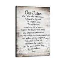 Christian The Lords Prayer Wall Art Decor,Inspirational Quotes Bible Verse Poster Great Wall Art for Home Decor,fathers Day Posters for Room, Office Or Living Room