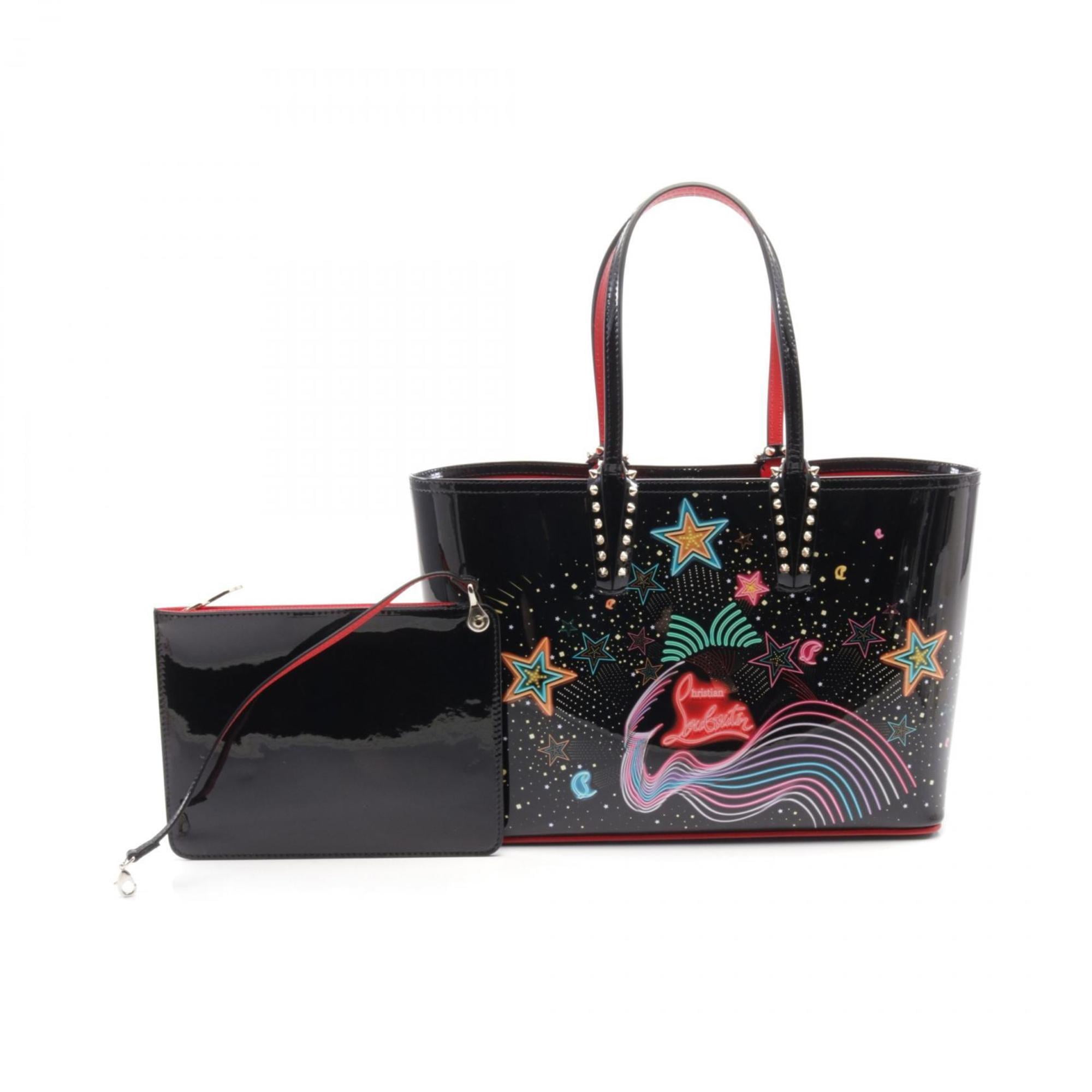 【Christian Louboutin】 Cabata Small patent leather tote bag Pre-Owned Christian Louboutin CABATA SMALL Tote Bag Patent