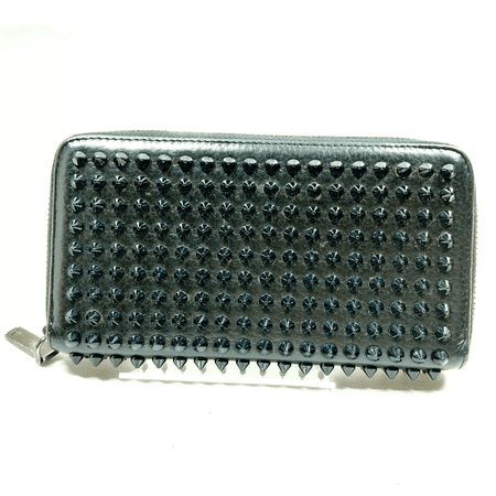 Christian Louboutin CL Black Calfskin Leather Continental Wallet