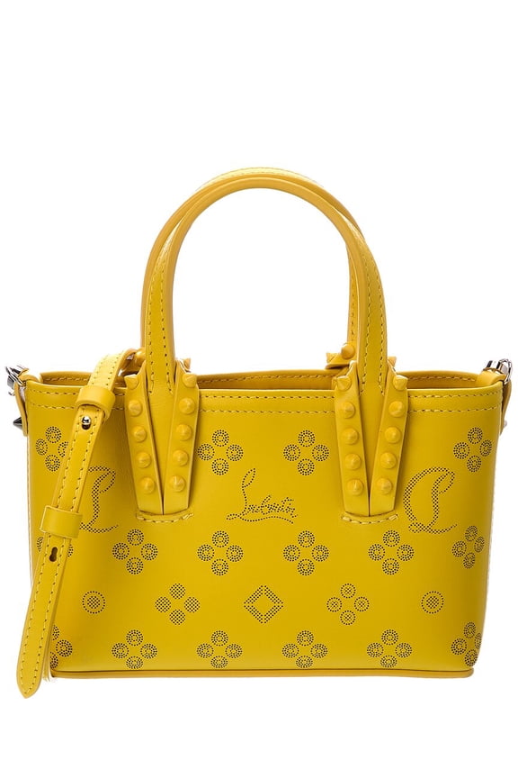 Cabata E/W Nano Leather Tote, Yellow