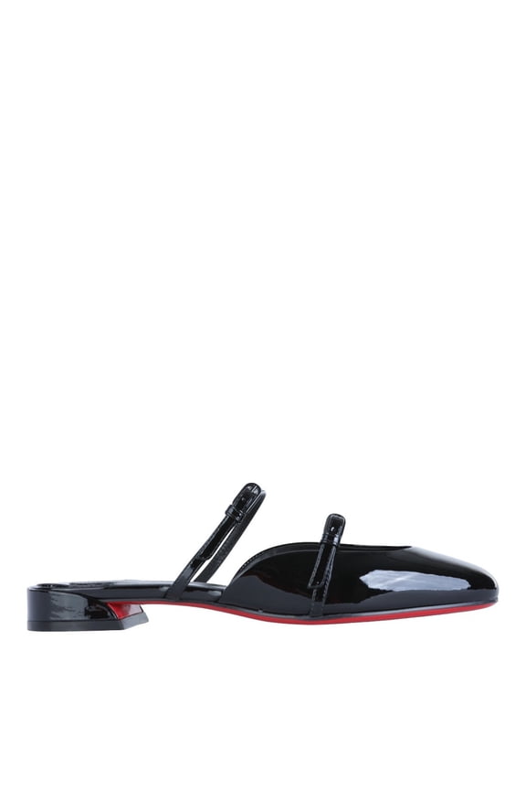 Glossy Black Patent Flats With Pointed Toe Black (Women's)