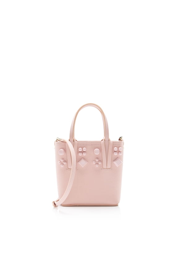 Pre-Owned Christian Louboutin Leather Empire Spike Cabata N/S Mini Tote