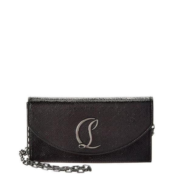 Christian Louboutin Loubi54 Leather Wallet On Chain, Black