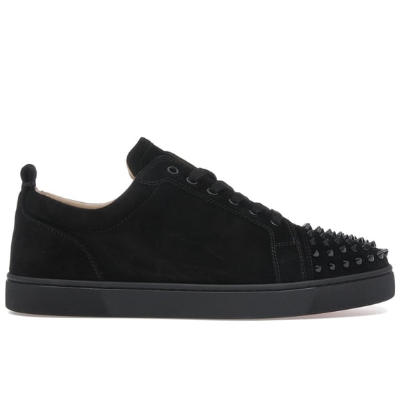 Christian Louboutin Men's Louis Junior Spikes Veau Velours Sneaker Black Shoes, from StockX