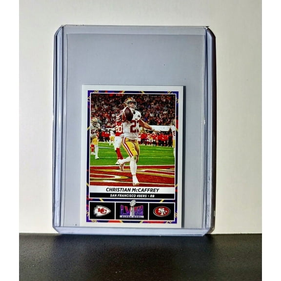 Christian McCaffrey 2024 Panini NFL Sticker #31 Super Bowl San Francisco 49ers