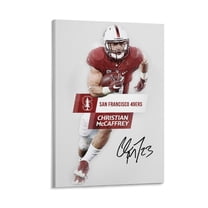 Christian McCaffrey American Football Players Sports Celebrity Canvas Wall Art Posters For Room Aesthetic And Decor 13 Poster For Bedroom Bathroom Living Room Office Kitchen Decor