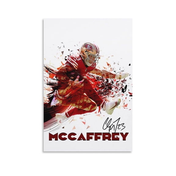 Christian McCaffrey American Football Players Sports Celebrity Canvas Wall Art Posters For Room Aesthetic And Decor 19 Poster For Bedroom Bathroom Living Room Office Kitchen Decor