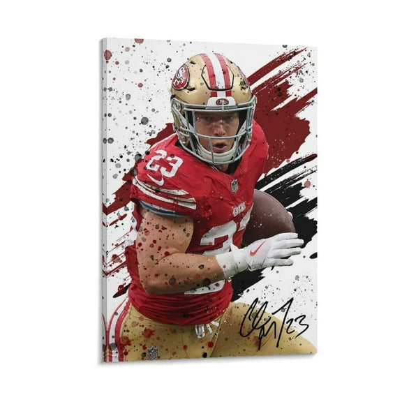 Christian McCaffrey American Football Players Sports Celebrity Canvas Wall Art Posters For Room Aesthetic And Decor 20 Poster For Bedroom Bathroom Living Room Office Kitchen Decor