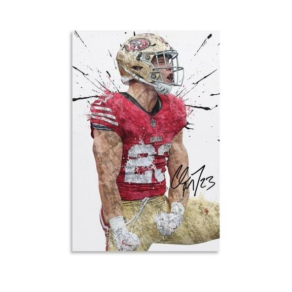 Christian McCaffrey American Football Players Sports Celebrity Canvas Wall Art Posters For Room Aesthetic And Decor 21 Poster For Bedroom Bathroom Living Room Office Kitchen Decor