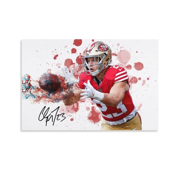 Christian McCaffrey American Football Players Sports Celebrity Canvas Wall Art Posters For Room Aesthetic And Decor 27 Poster For Bedroom Bathroom Living Room Office Kitchen Decor