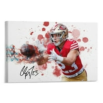 Christian McCaffrey American Football Players Sports Celebrity Canvas Wall Art Posters For Room Aesthetic And Decor 27 Poster For Bedroom Bathroom Living Room Office Kitchen Decor