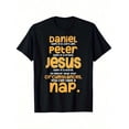 thumbnail image 1 of Christian Meme Men's T-Shirt, Daniel Peter Jesus Nap Graphic Tee, Inspirational Faith Humor Gift Top, 1 of 4