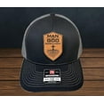 thumbnail image 1 of Christian Men’s Hat – Custom Leather Patch Hat – Man of God - Rooted - Richardson 112 – Faith Apparel - Scripture - Bible Verse - Men's Gift, 1 of 5