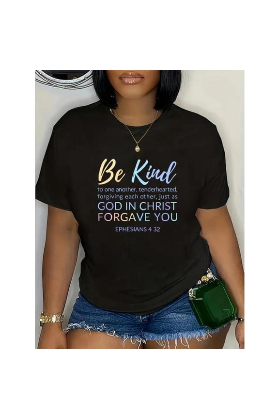 Christian Message Tee - Ephesians 4:32 Inspired Design - Breathable 100% Cotton Shirt for Bible Study & Fellowship Events