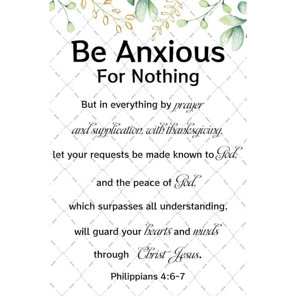 Christian Metal Tin Sign Philippians 4:6-7 Be Anxious For Nothing Tin Sign Christian Bible Verse Wall Decor Prayer Sign Scripture Wall Art Plaques Scripture Bible Quotes For Home Office 8x12 Inch