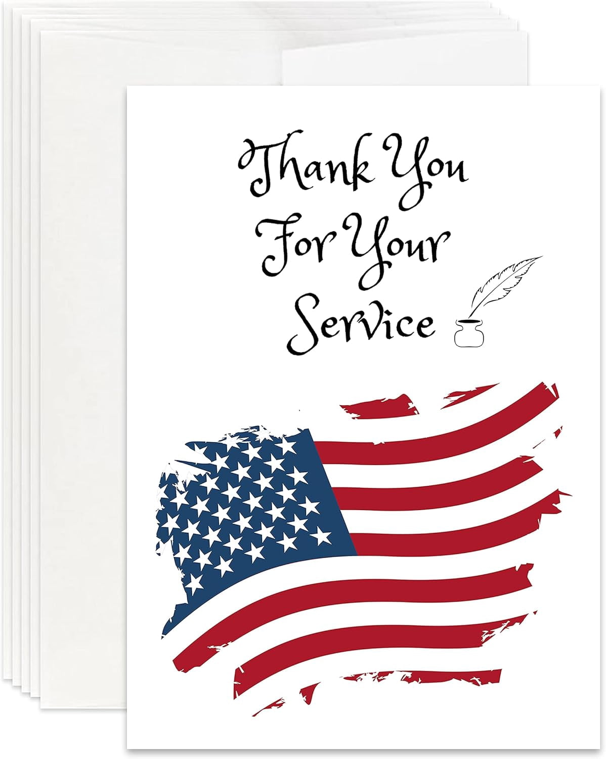 Christian Military Appreciation Card | Thank You For Your Service (Pack of 12)
