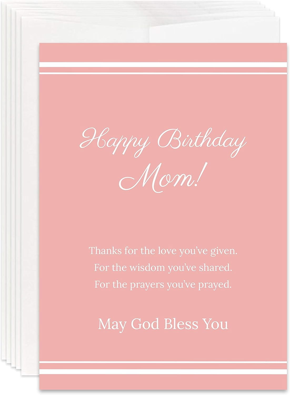Christian Mom Happy Birthday Card | Birthday Card for Mom (Pack of 25)
