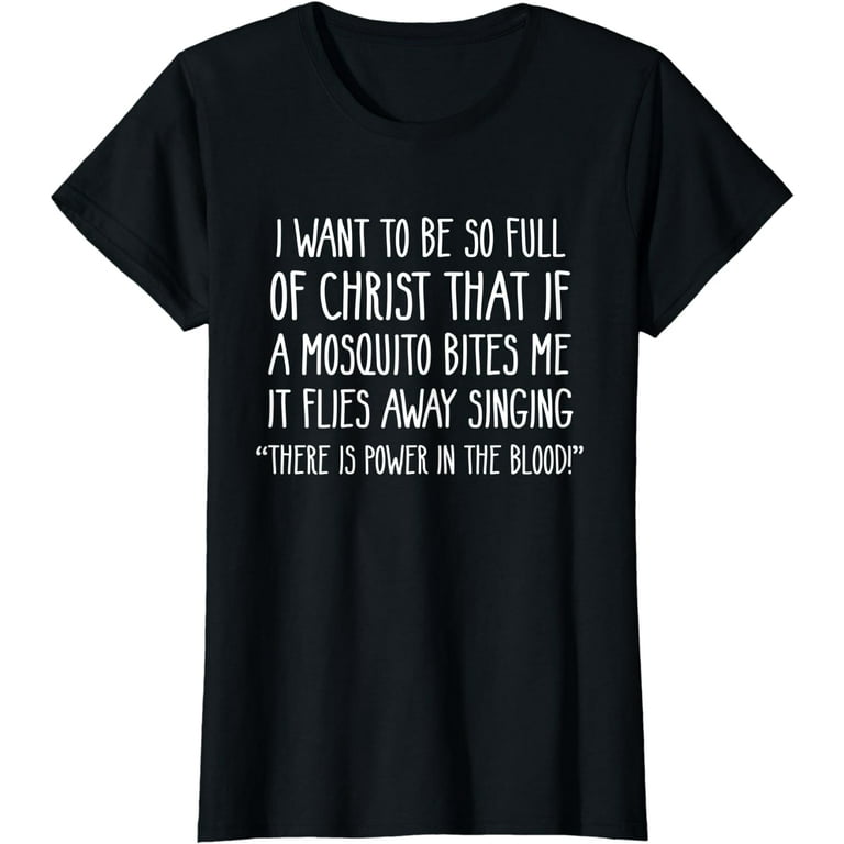 Christian Mosquito Joke Funny Deluxe T-Shirt Christian Mosquito Joke Funny Deluxe T-Shirt