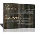 thumbnail image 1 of Christian Motivational Wall Art Love Psalm Wall Decor Love is Patient Love is Kind Inspirational Quotes Religous Bible Verse Canvas Prints Rustic Framed Artwork for Bedroom Living Room Church 16"x12", 1 of 6