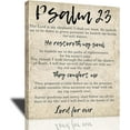 thumbnail image 1 of Christian Motivational Wall Art Psalm 23 Wall Decor Religous Bible Verse Inspirational Quotes Canvas Prints Retro Framed Artwork for Bedroom Living Room Church 12"x16", 1 of 6