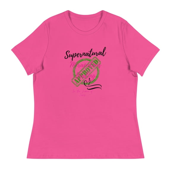 Christian Motivational Women's Relaxed T-Shirt (Berry, M)