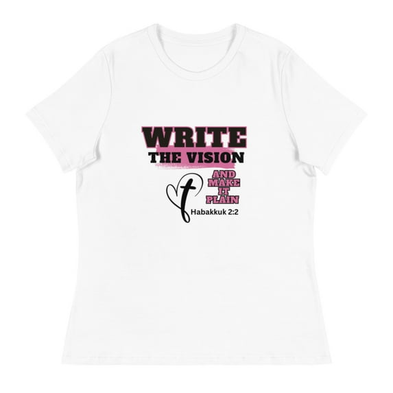 Christian Motivational Women's Relaxed T-Shirt (White, S)